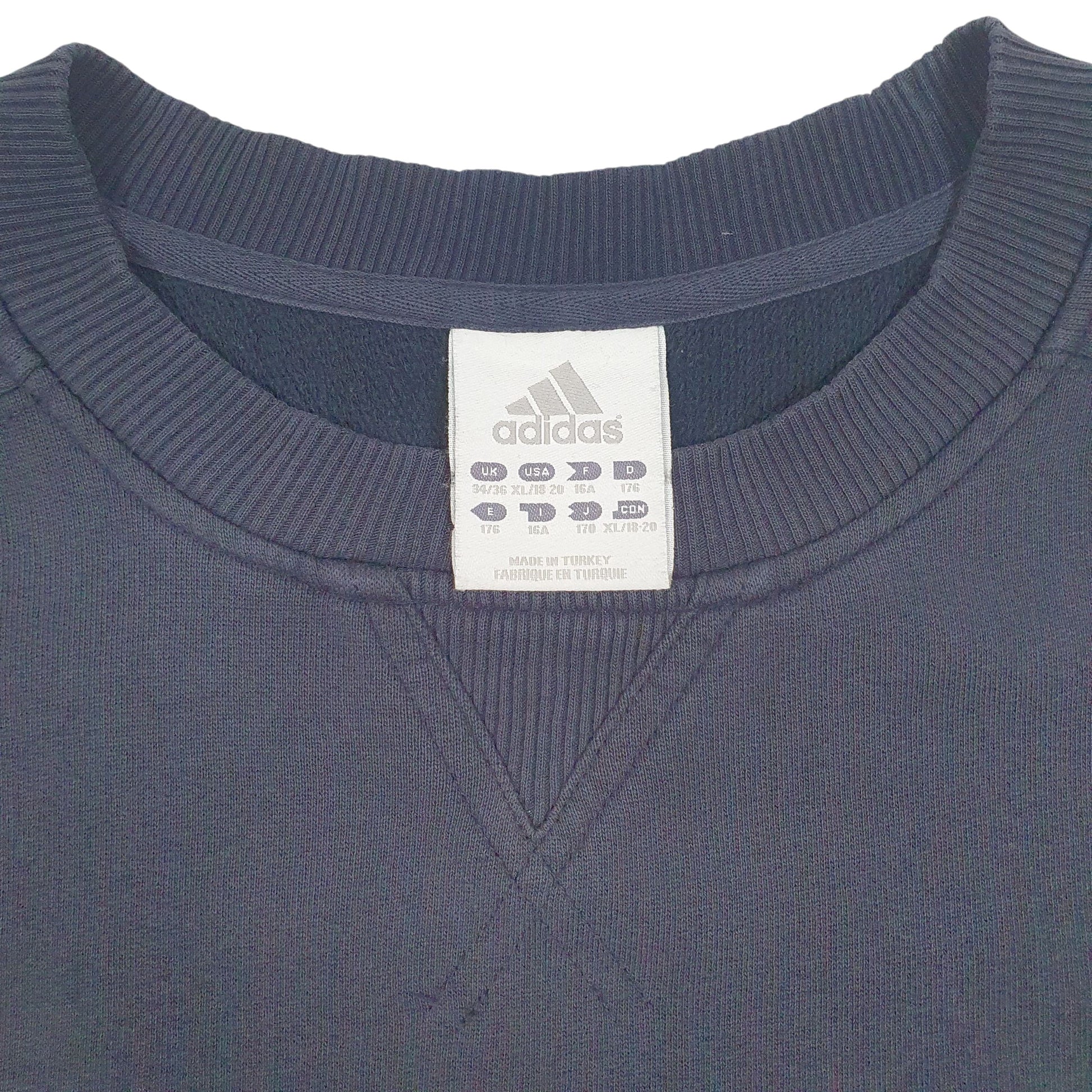 Mens Navy Adidas  Crewneck Jumper