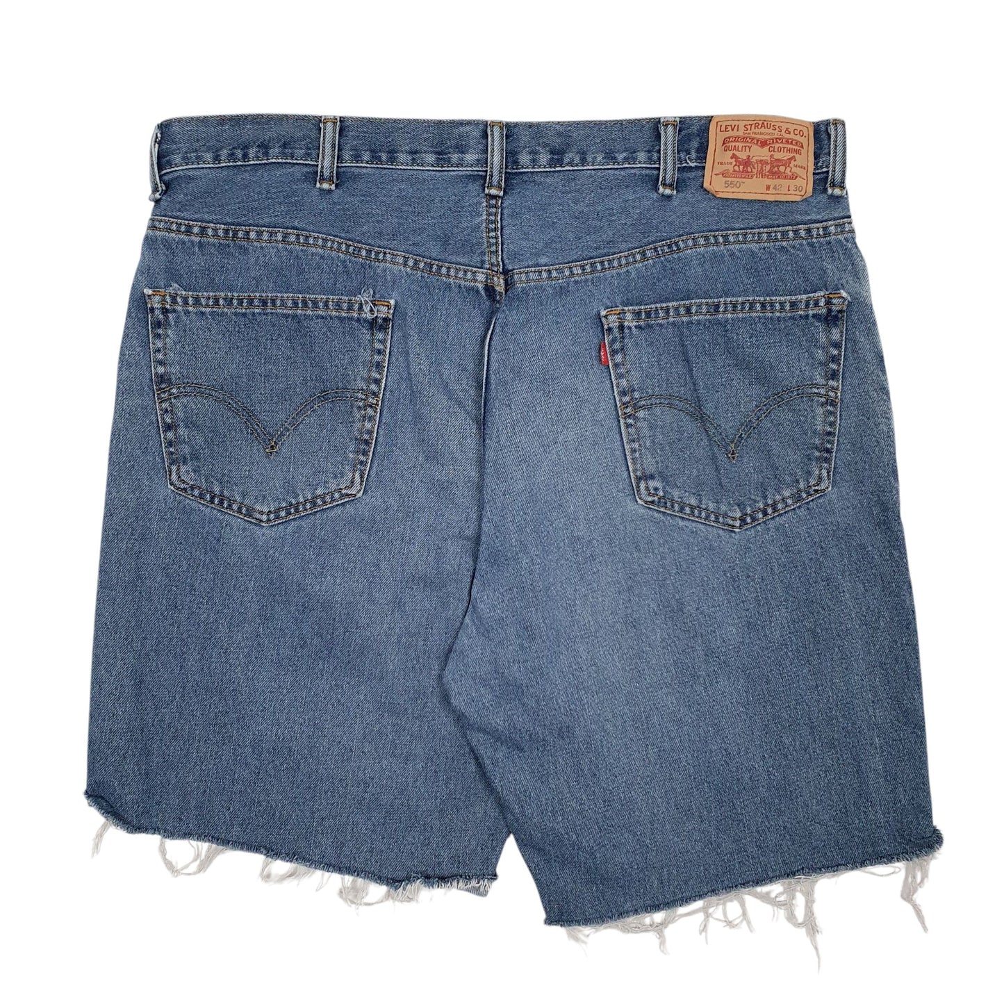 Mens Blue Levis 550 Relaxed Fit Hoodie Shorts