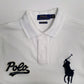 Mens White Polo Ralph Lauren Custom Slim Fit  Polo Shirt