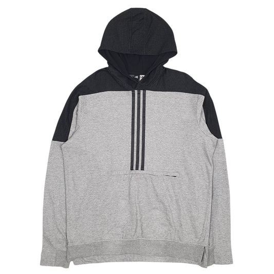Mens Grey Adidas  Hoodie Jumper