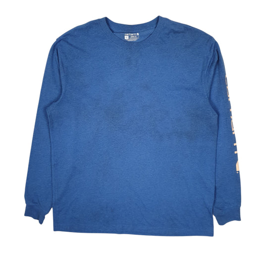 Mens Blue Champion  Long Sleeve T Shirt