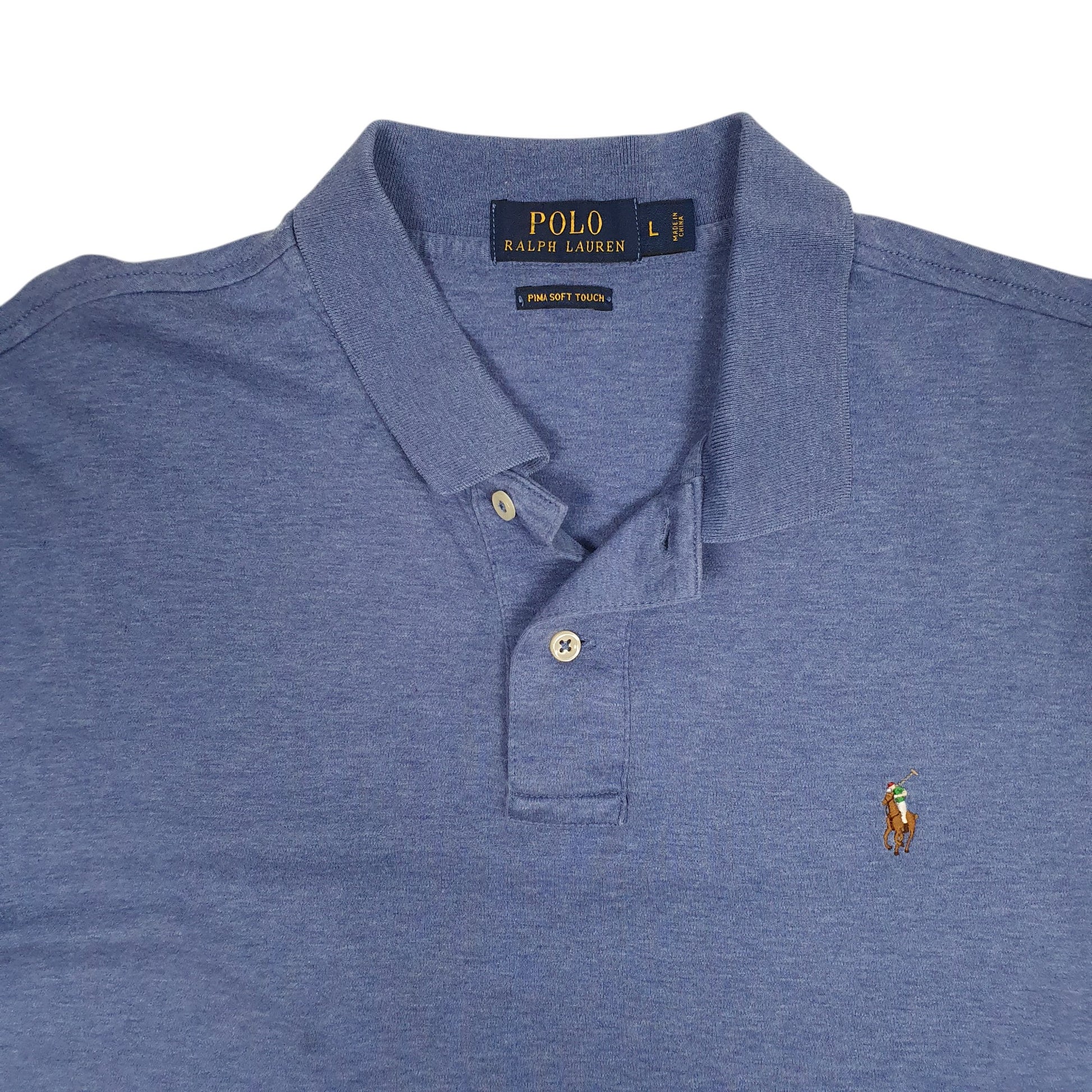 Mens Blue Polo Ralph Lauren Pima Soft Touch  Polo Shirt