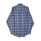 Mens Blue L.L.Bean Corduroy Flannel Plaid  Shirt