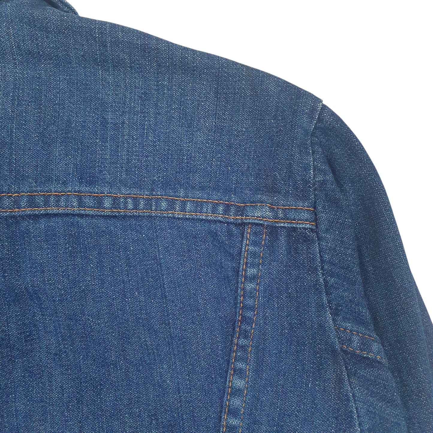 Mens Blue Wrangler Vintage Made In USA Trucker  Coat
