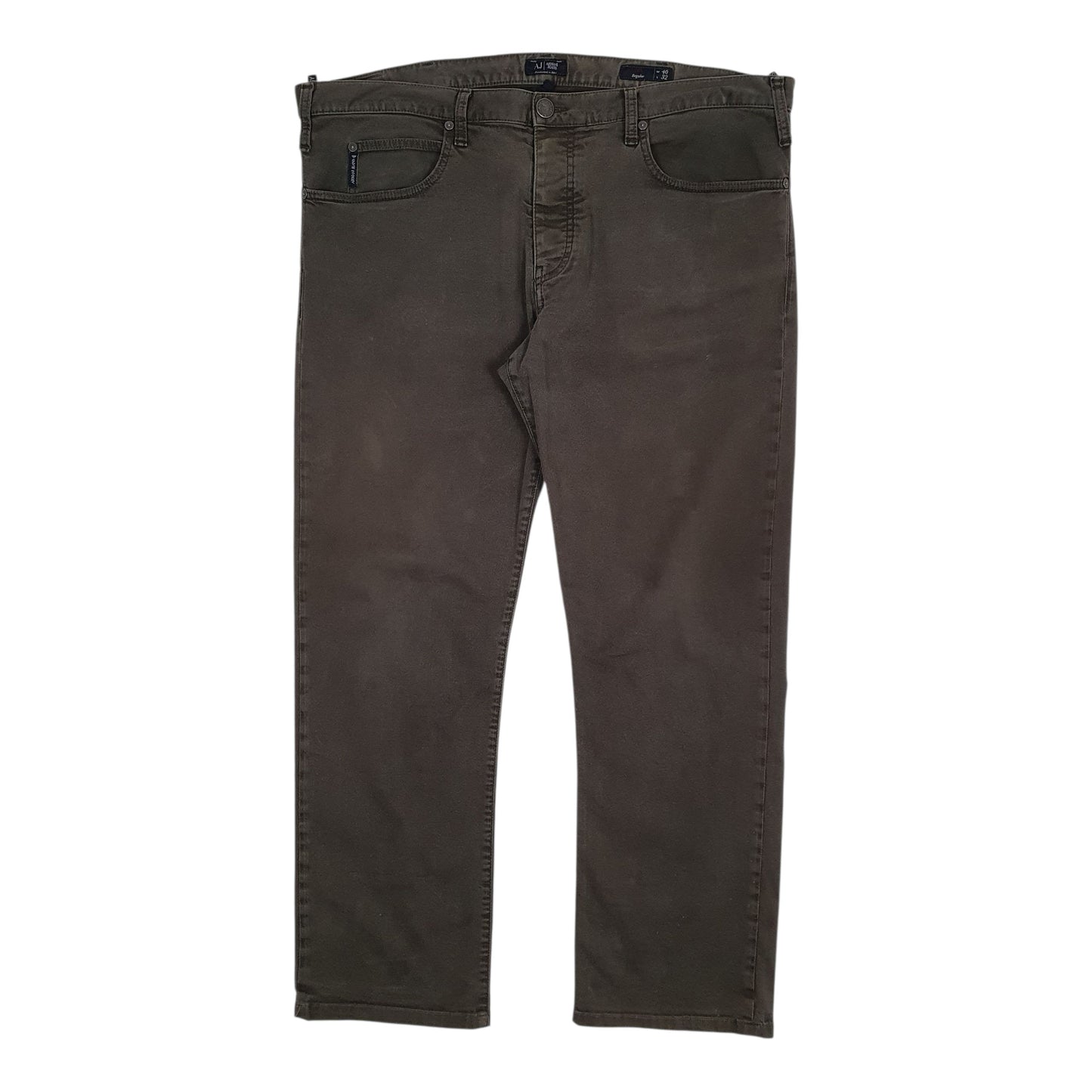 Mens Olive Armani  Chino Trousers