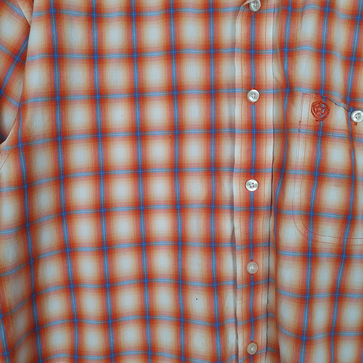 Mens Orange Wrangler George Strait Cowboy Cut  Shirt
