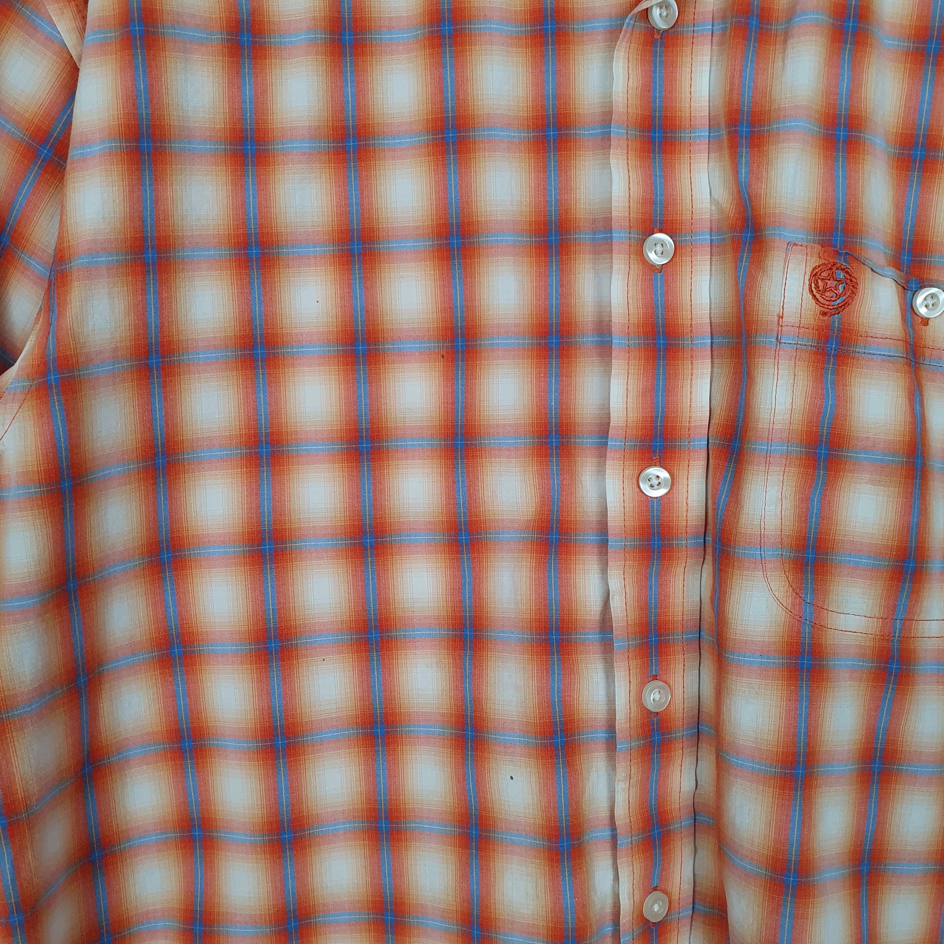 Mens Orange Wrangler George Strait Cowboy Cut  Shirt