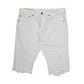 Mens White Levis 502 Ripped Cut Off Denim Shorts