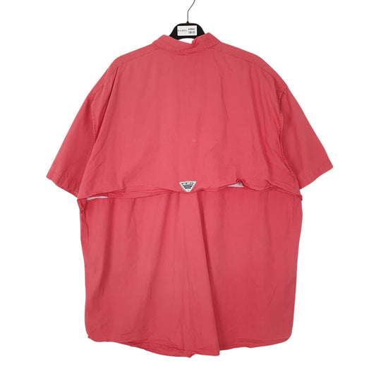 Mens Pink Columbia Sportswear Company PFG Fishing  Shirt