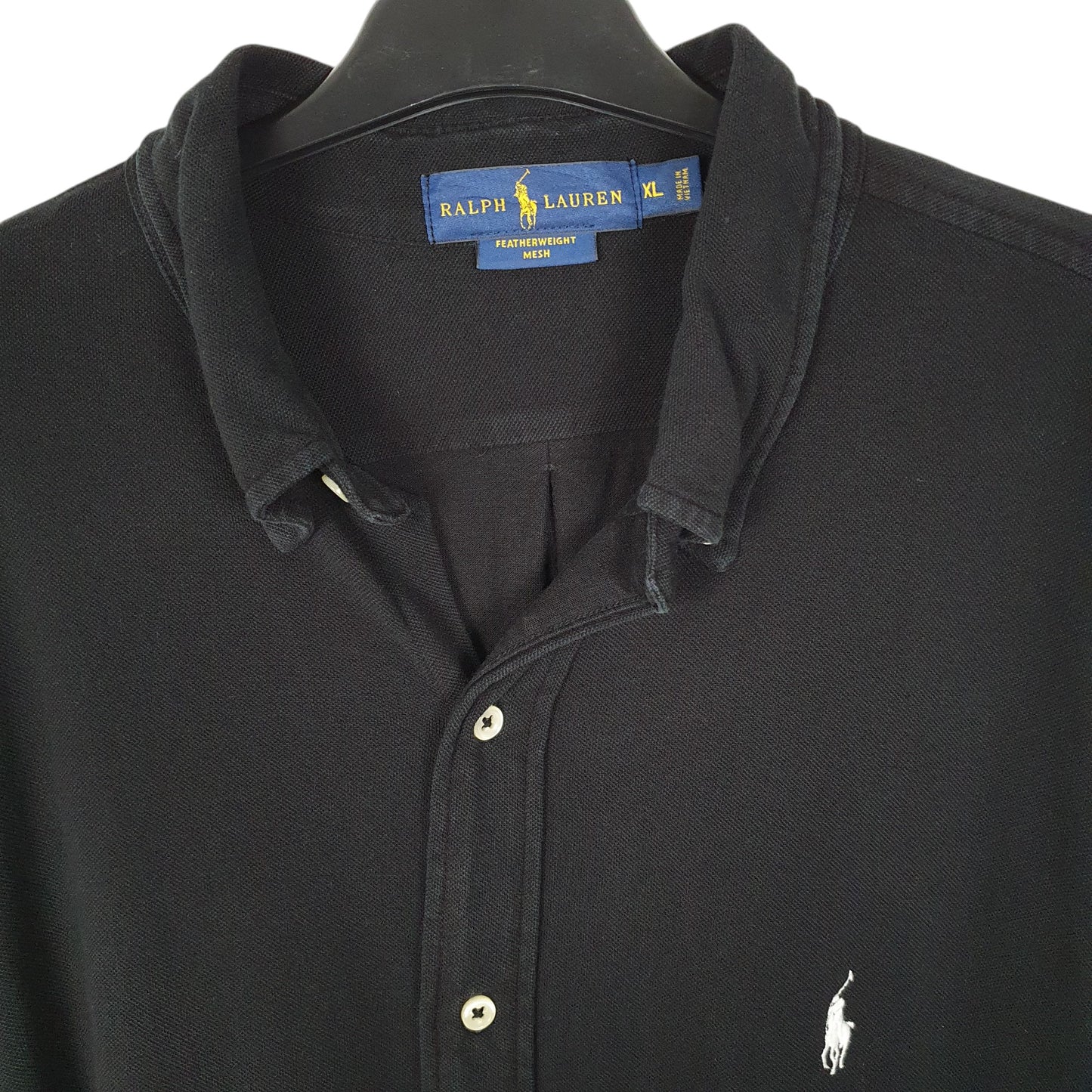Mens Black Ralph Lauren Featherweight Mesh  Shirt