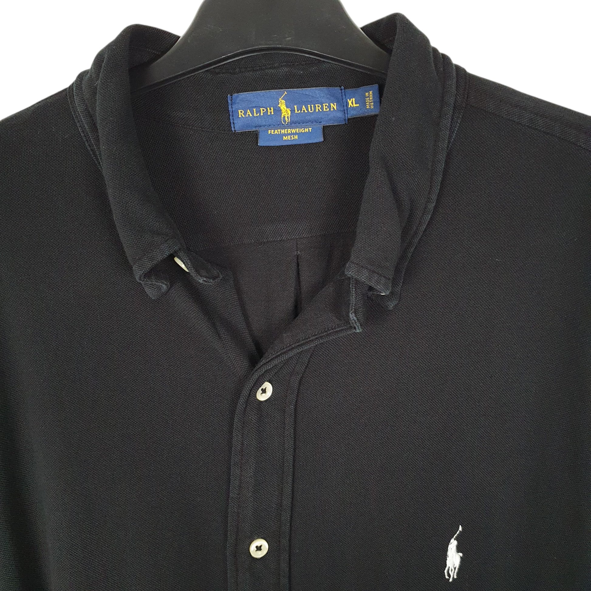 Mens Black Ralph Lauren Featherweight Mesh  Shirt