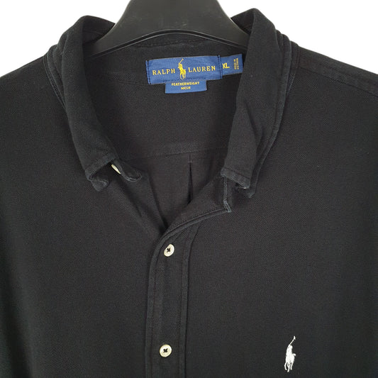 Mens Black Ralph Lauren Featherweight Mesh  Shirt