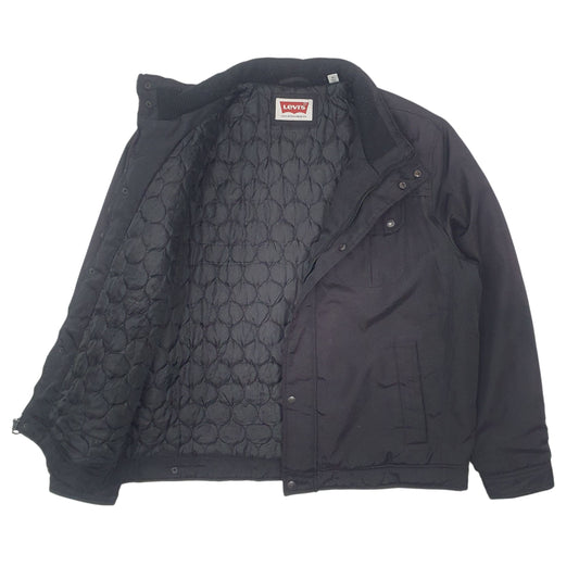 Mens Black Levis   Coat