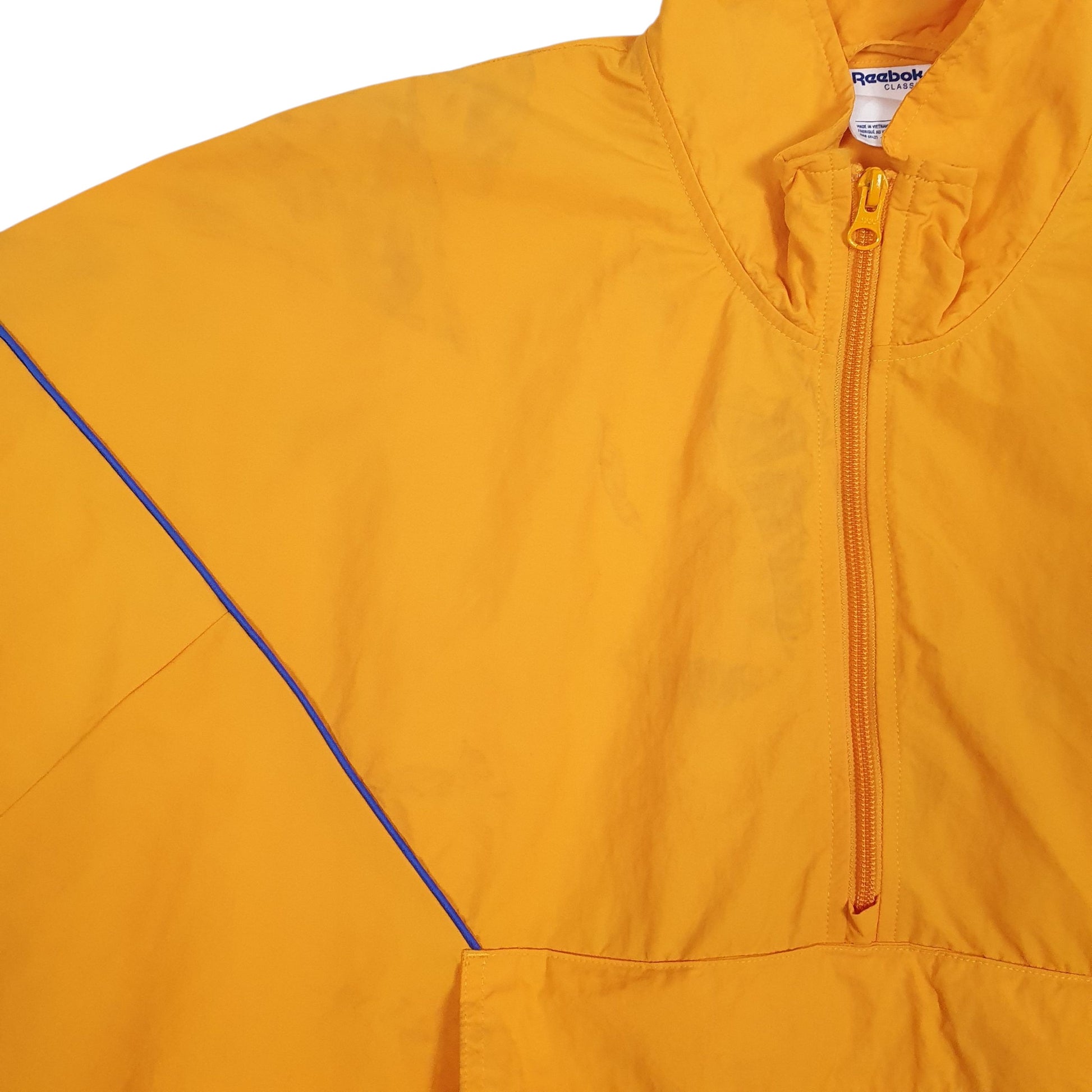 Mens Yellow Reebok Classic Vector Hoodie Coat