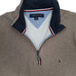 Mens Grey Tommy Hilfiger  Quarter Zip Jumper