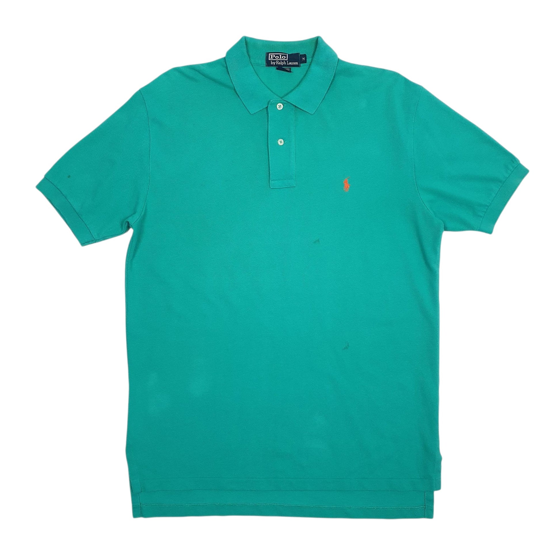 Mens Green Polo Ralph Lauren Vintage Short Sleeve Polo Shirt