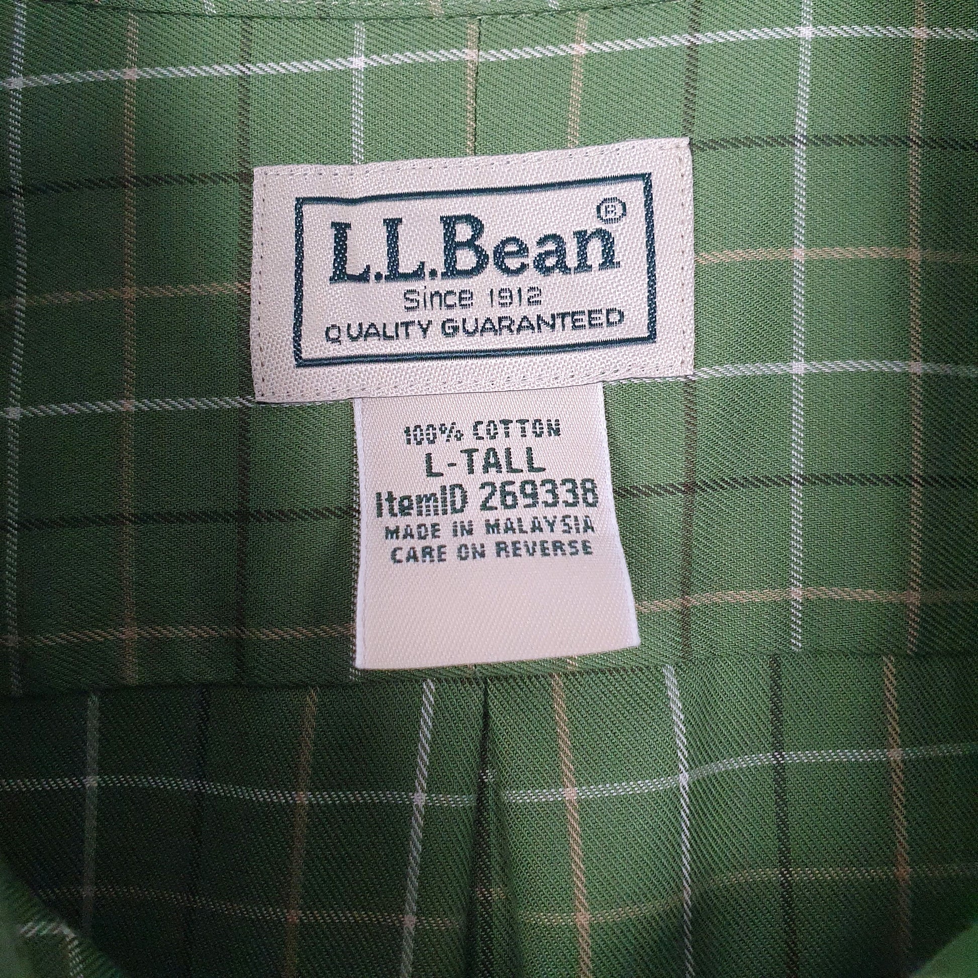 Mens Green L.L.Bean   Shirt