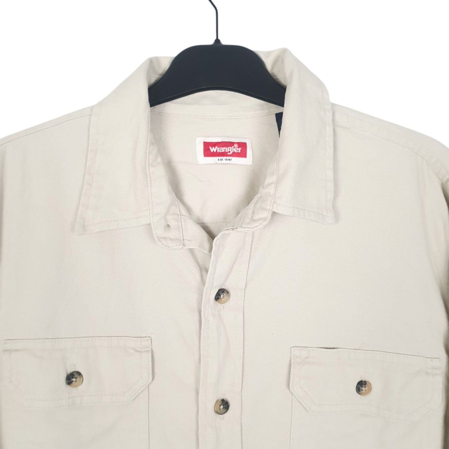 Mens Cream Wrangler   Shirt