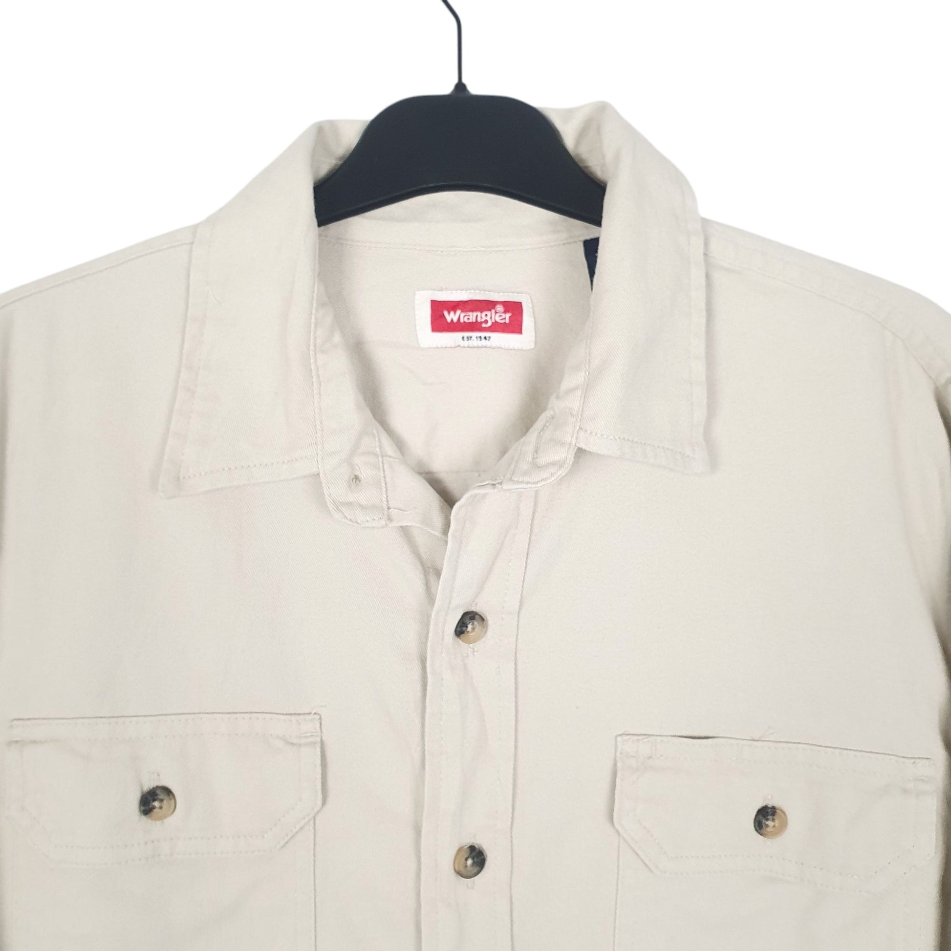 Mens Cream Wrangler   Shirt