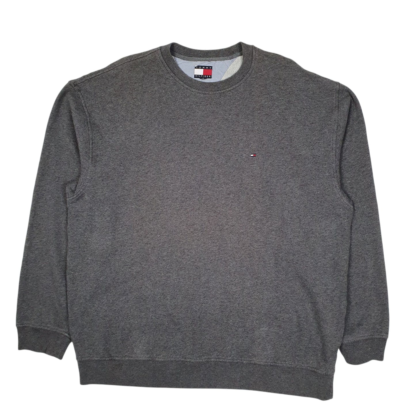 Mens Grey Tommy Hilfiger Vintage 00s Crewneck Jumper