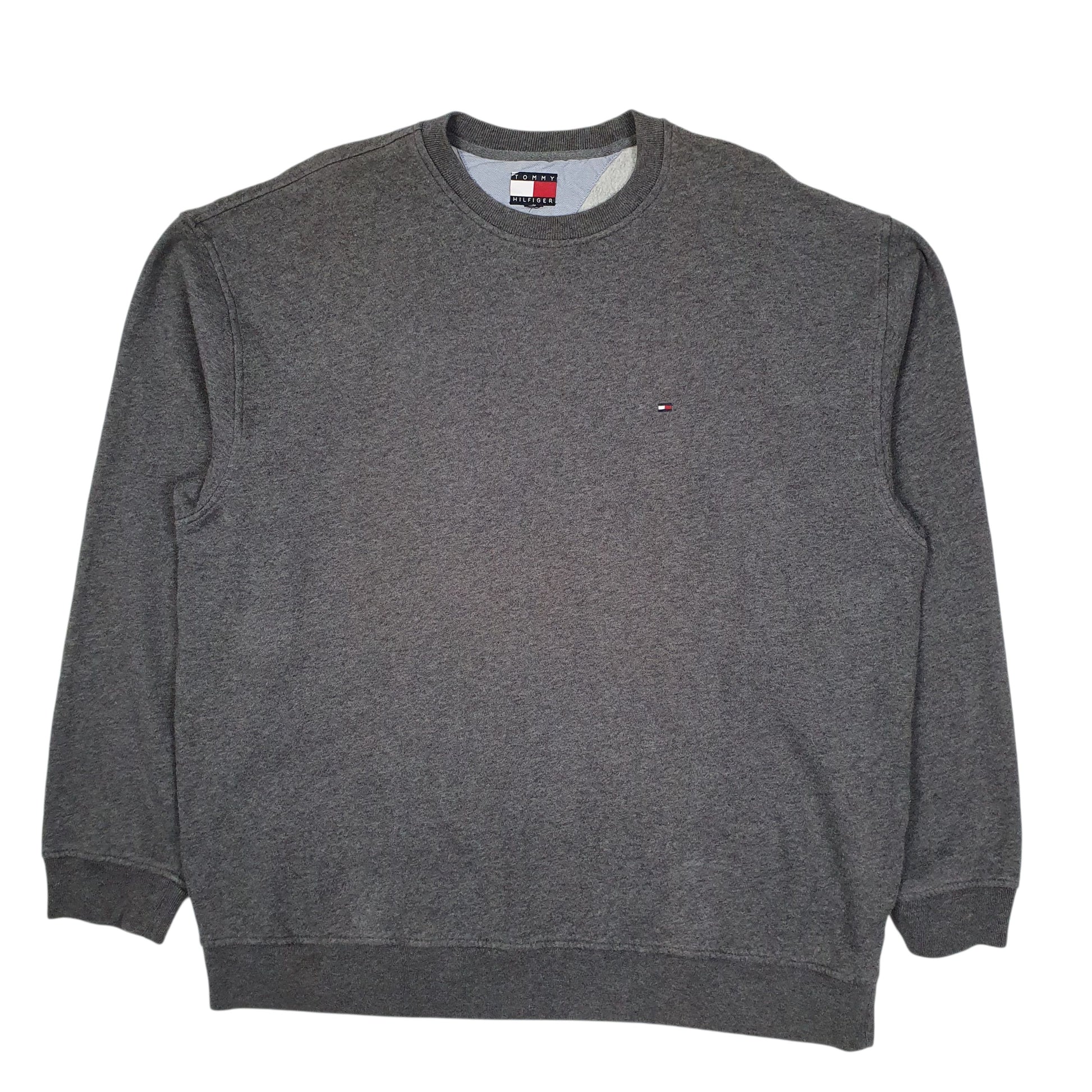Mens Grey Tommy Hilfiger Vintage 00s Crewneck Jumper