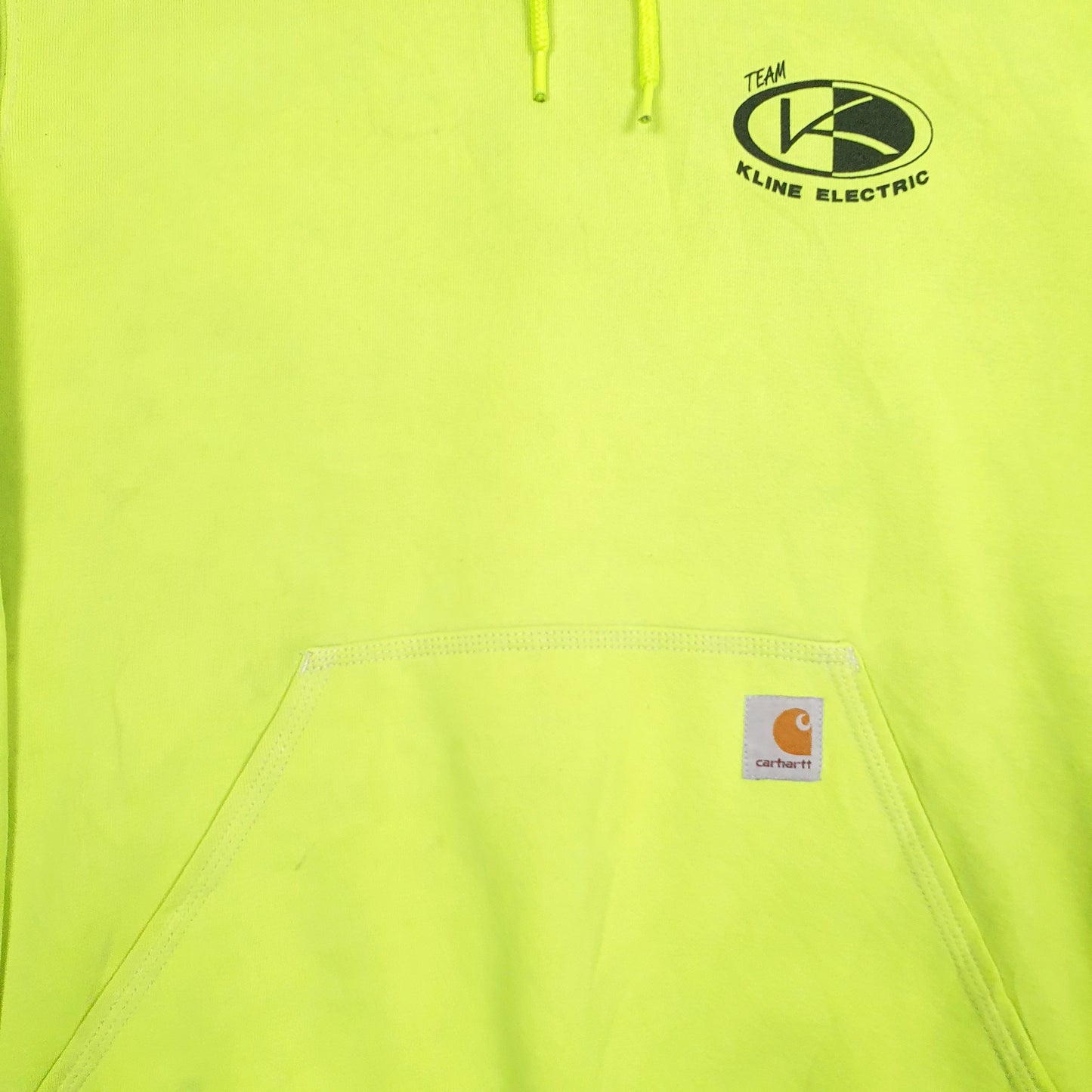 Mens Green Carhartt Hi-Vis Hoodie Jumper