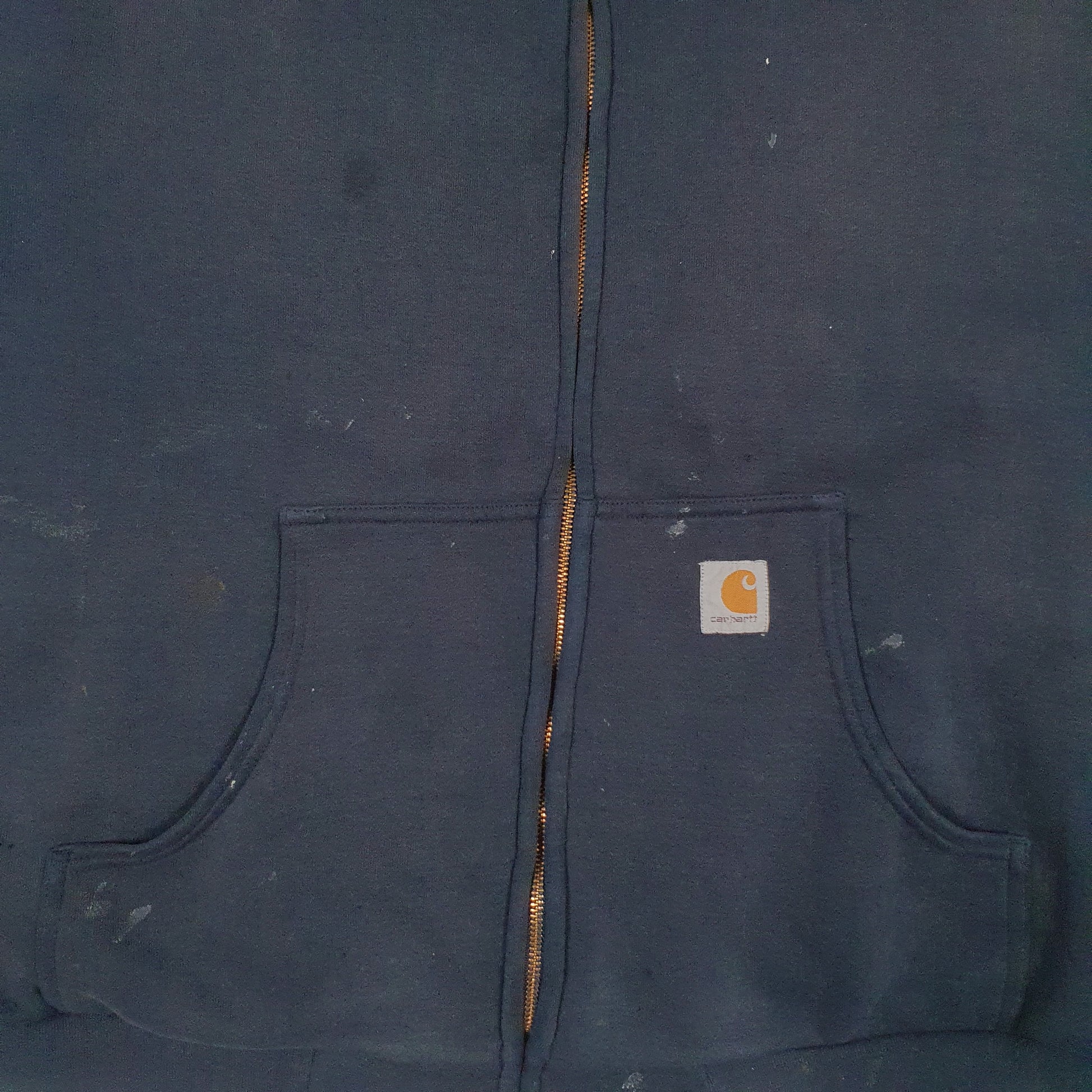 Mens Navy Carhartt Hoodie Padded Full Zip Jumper