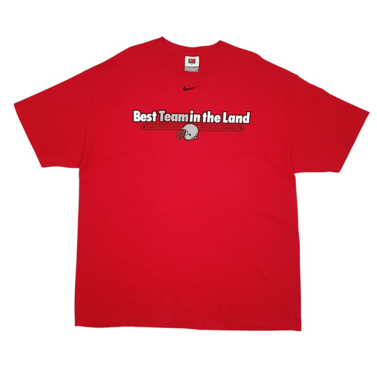 Mens Red Nike Vintage 00s Ohio State Buckeyes Short Sleeve T Shirt