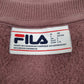 Mens Burgundy Fila Spellout Crewneck Jumper