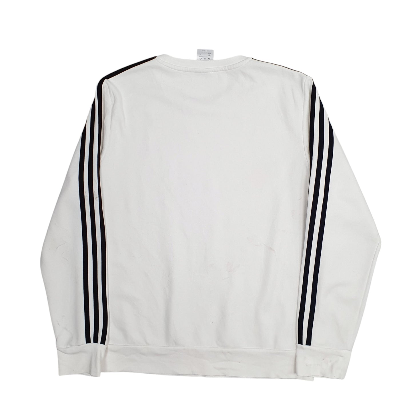 Womens White Adidas  Crewneck Jumper