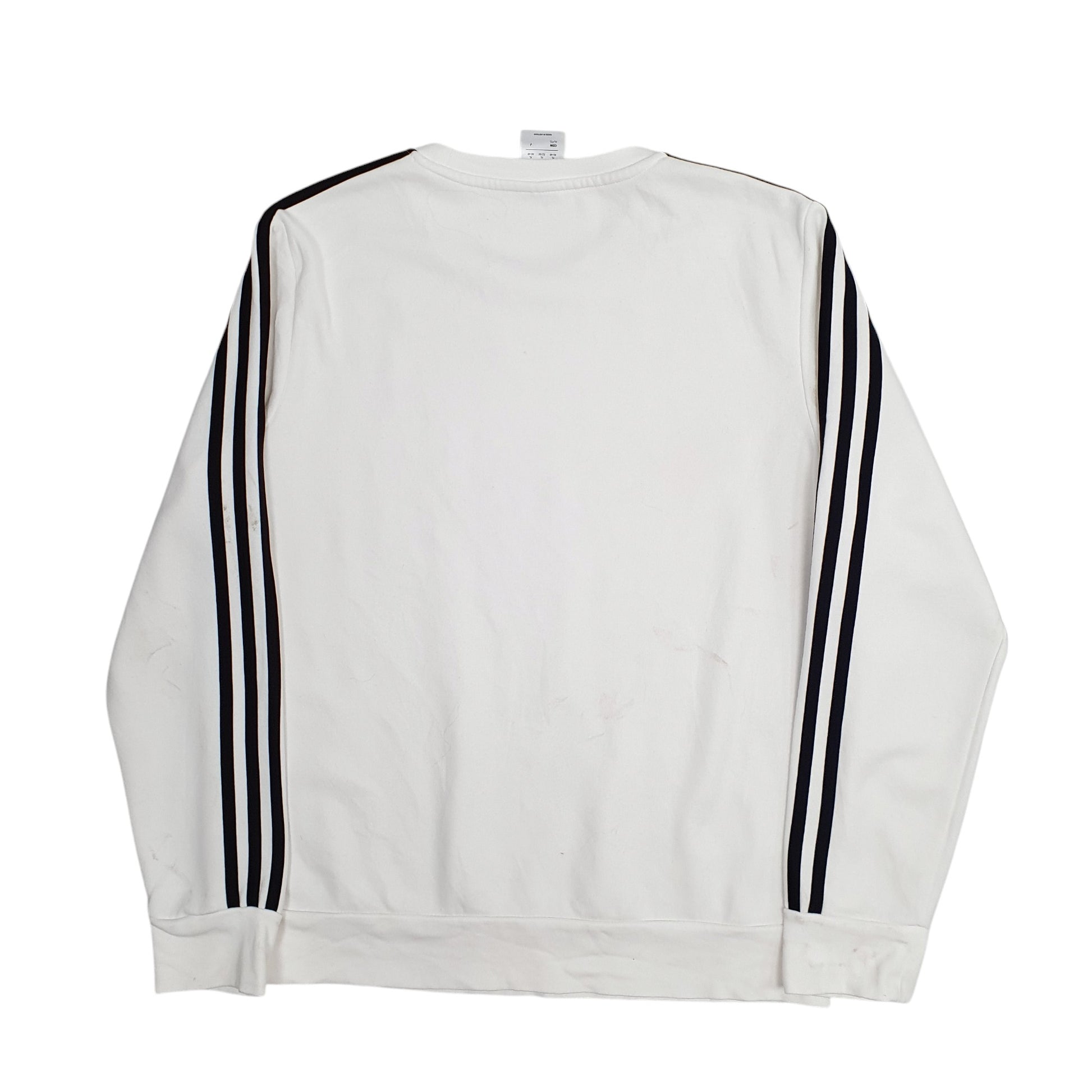 Womens White Adidas  Crewneck Jumper