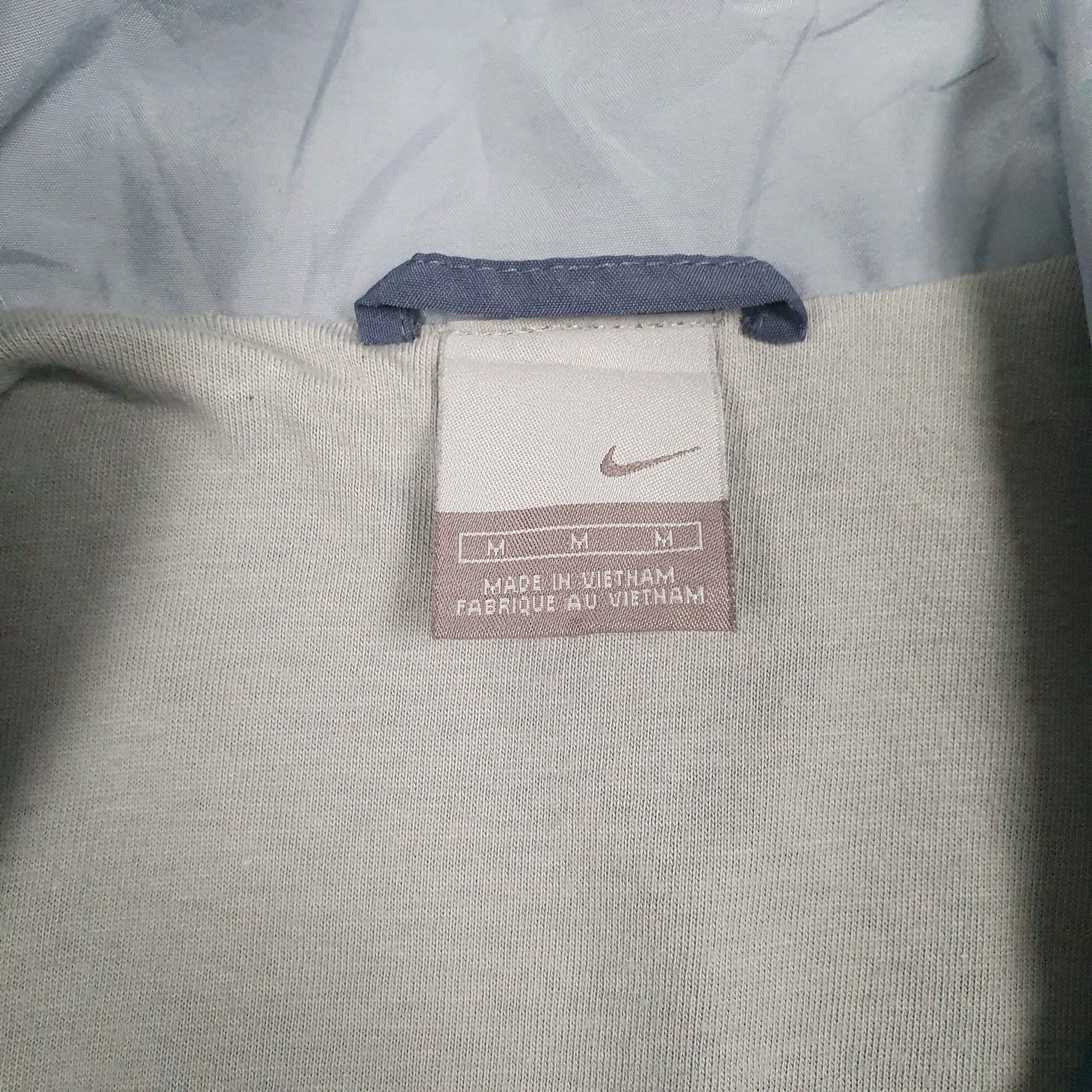 Mens Blue Nike Vintage 00s Spellout Full Zip Coat