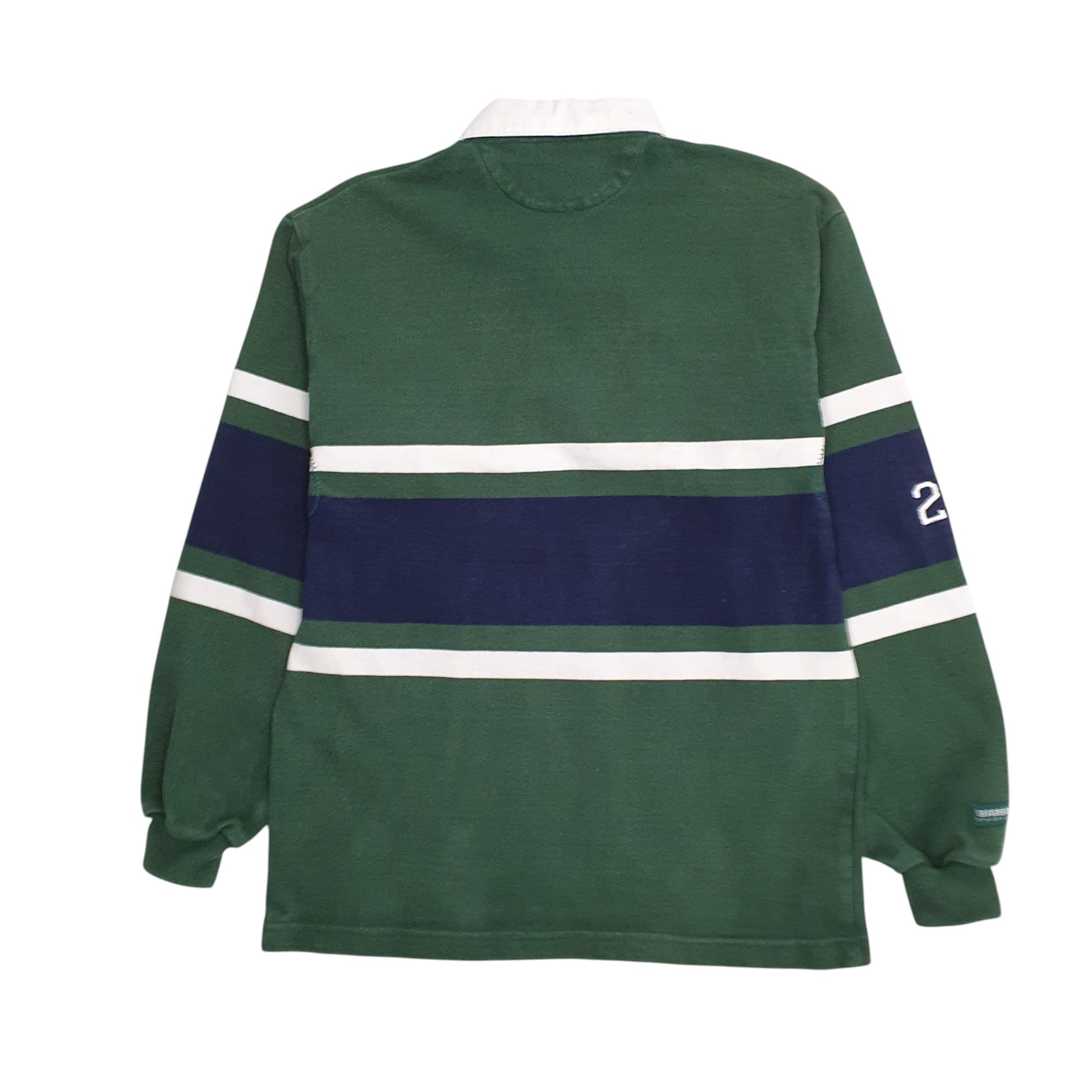 Mens Green Barbarian Varsity Rugby  Polo Shirt