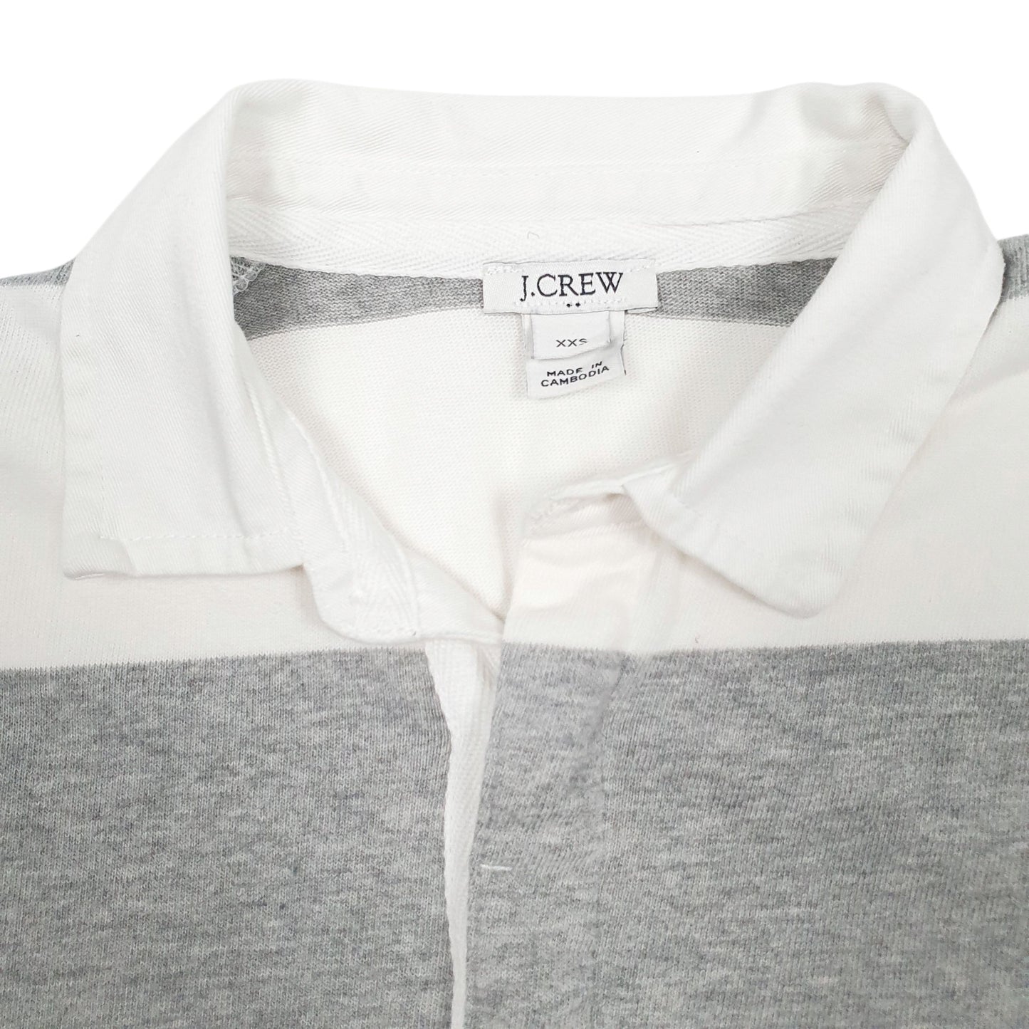 Mens White J Crew  V Neck Polo Shirt
