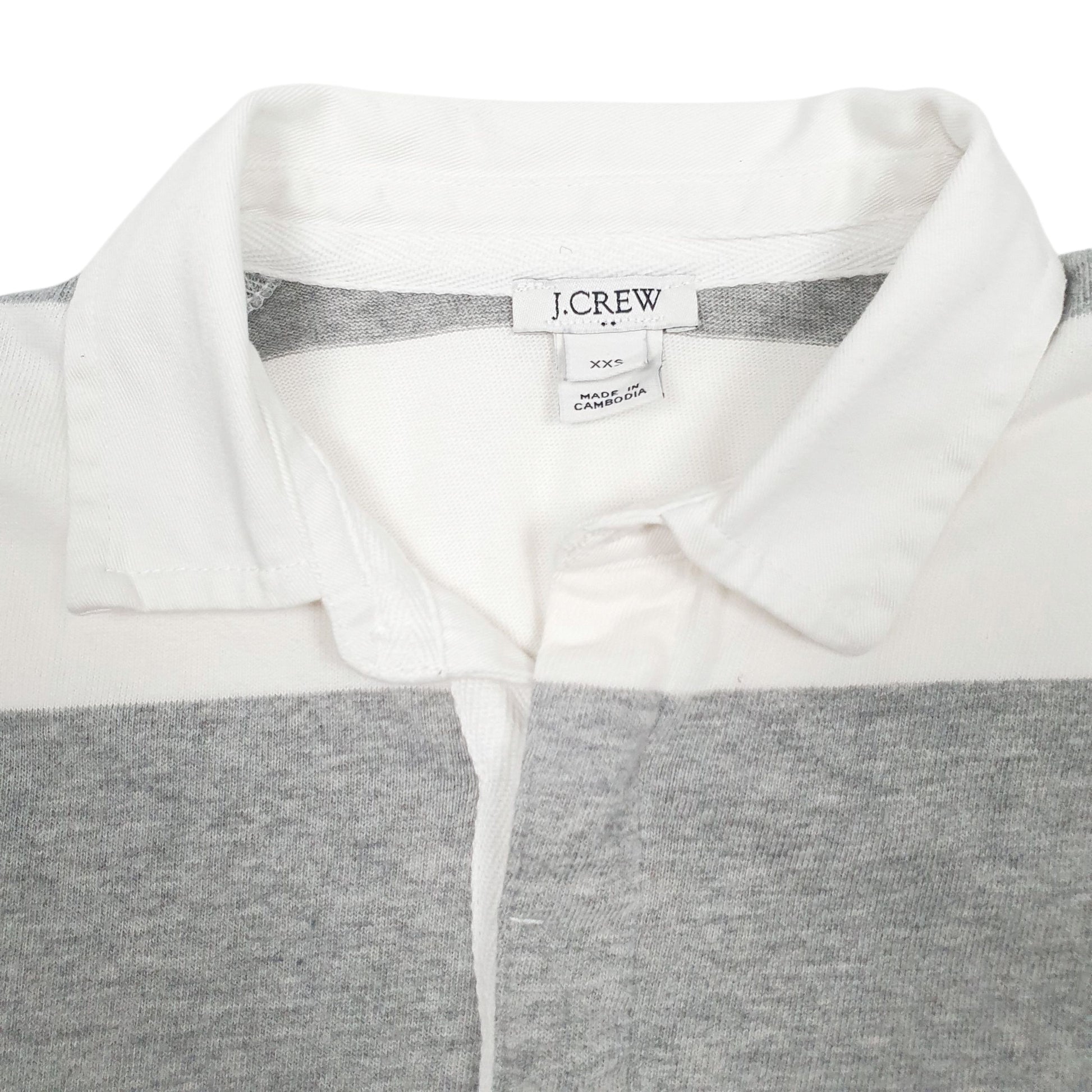 Mens White J Crew  V Neck Polo Shirt