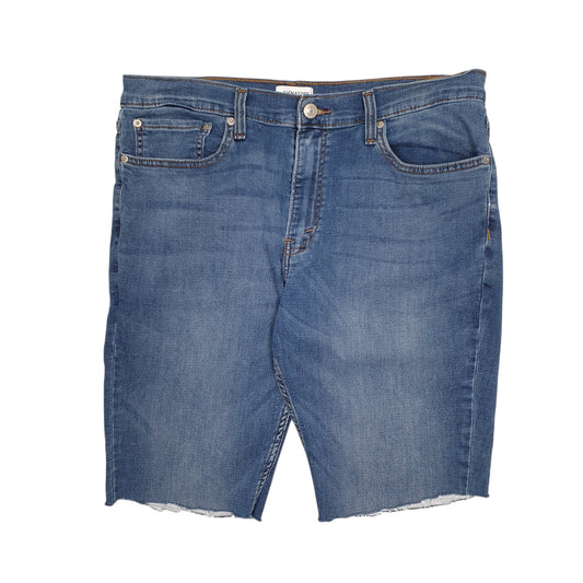 Mens Blue Levis Signature Stretch Cut Offs Denim Shorts