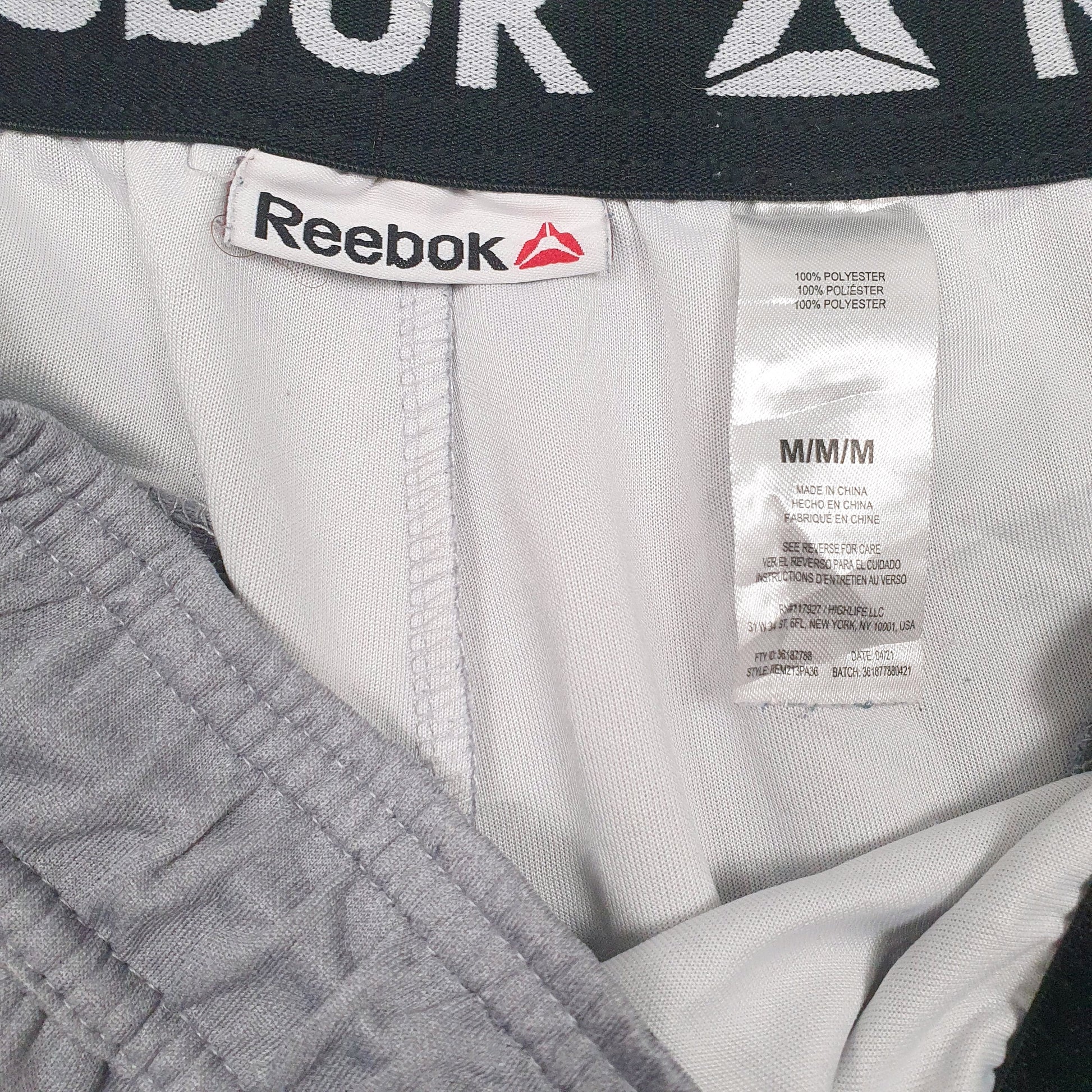 Mens Grey Reebok Active Wear  Trousers