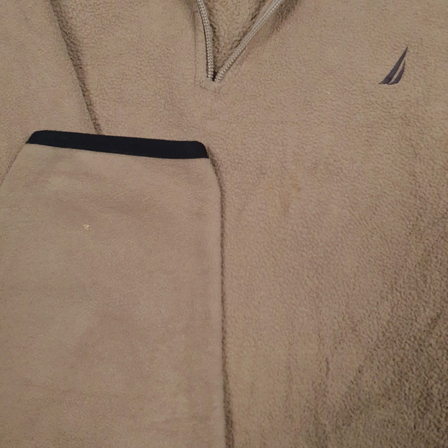 Mens Brown Nautica  Quarter Zip Jumper
