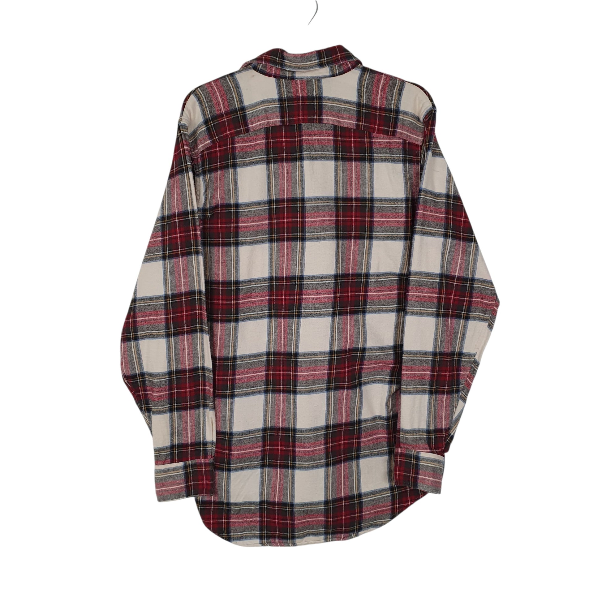 Mens Red L.L.Bean Vintage 1980s Made In USA Thick Flannel  Shirt