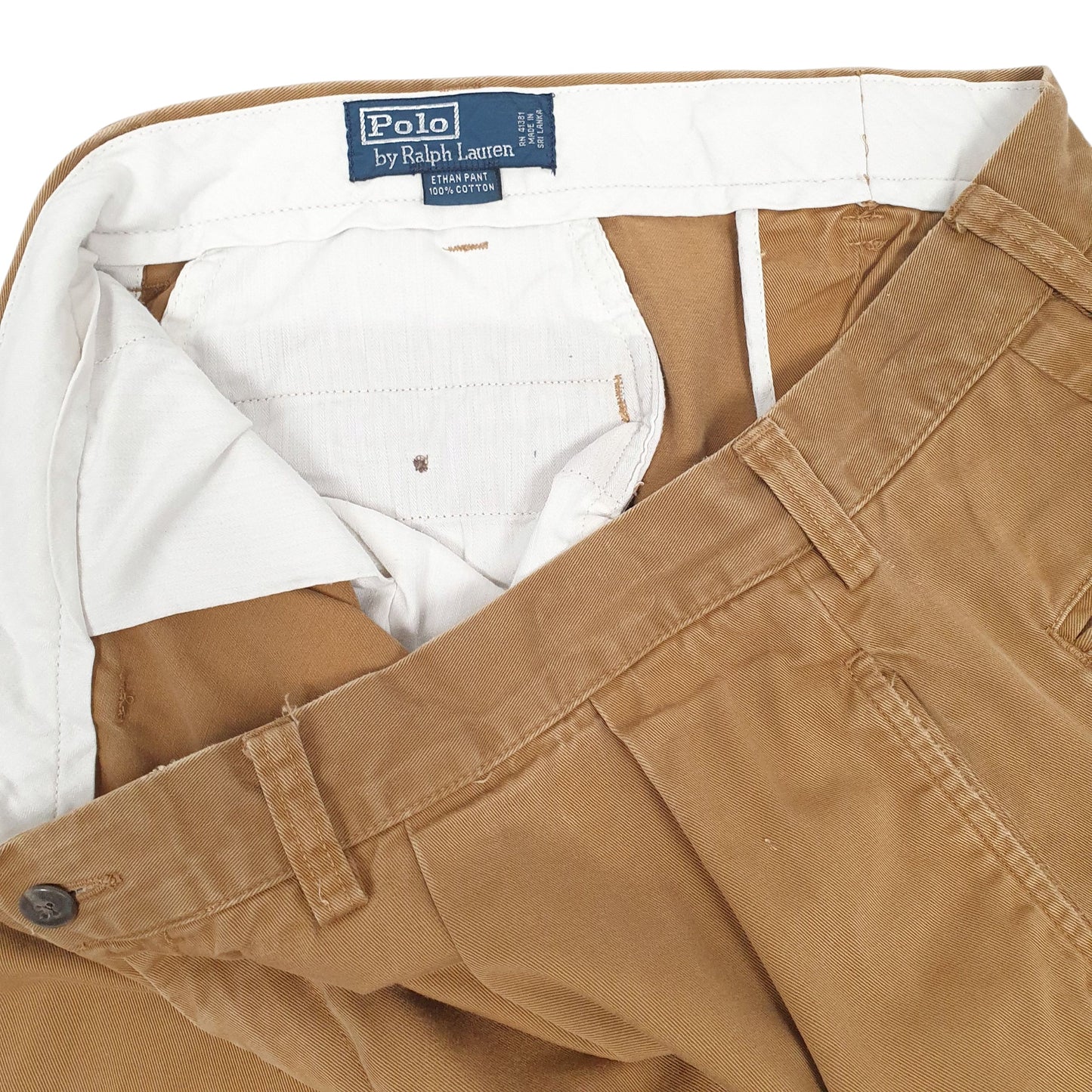 Mens Brown Polo Ralph Lauren Ethan Pant Pleated  Trousers