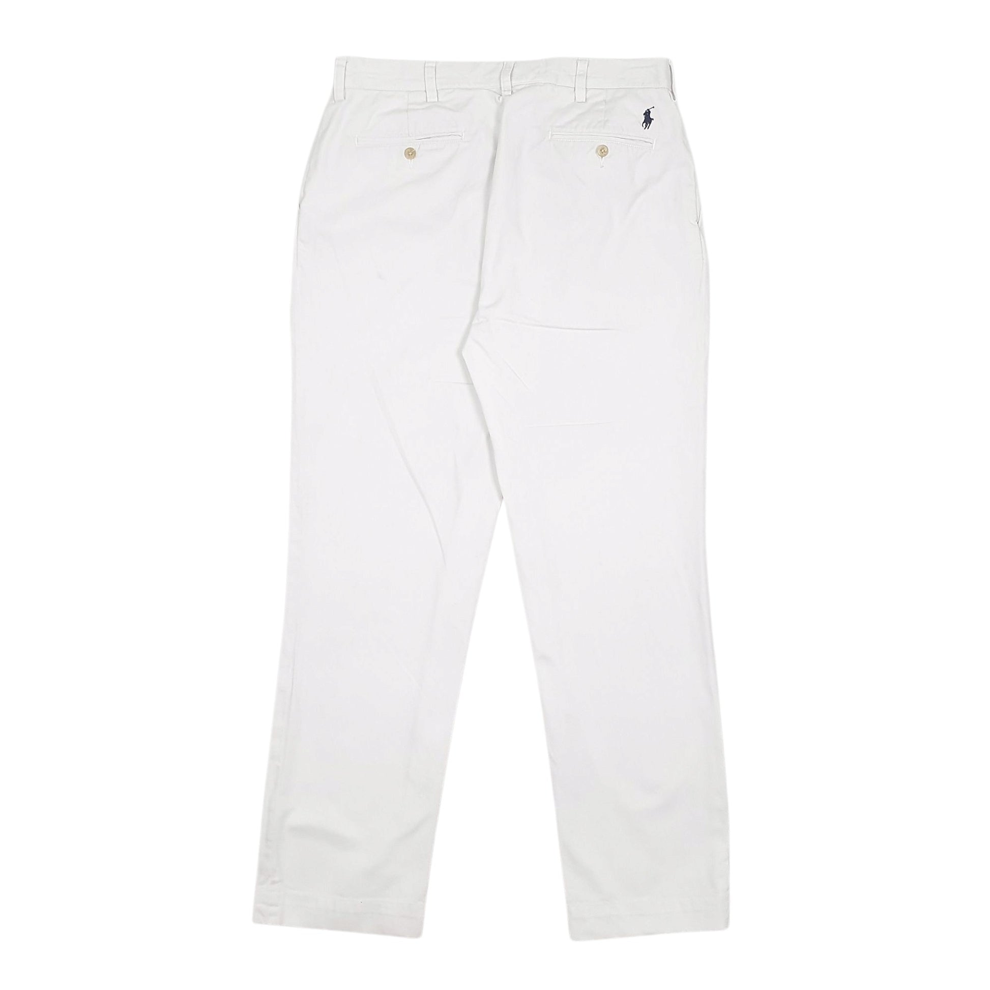 Mens White Polo Ralph Lauren Suffield Pant Vintage  Trousers