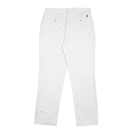 Mens White Polo Ralph Lauren Suffield Pant Vintage  Trousers
