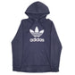Mens Navy Adidas Spellout Hoodie Jumper