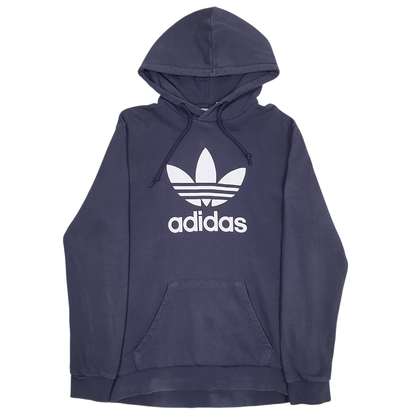 Mens Navy Adidas Spellout Hoodie Jumper