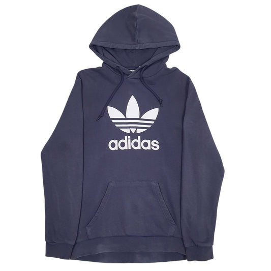 Mens Navy Adidas Spellout Hoodie Jumper