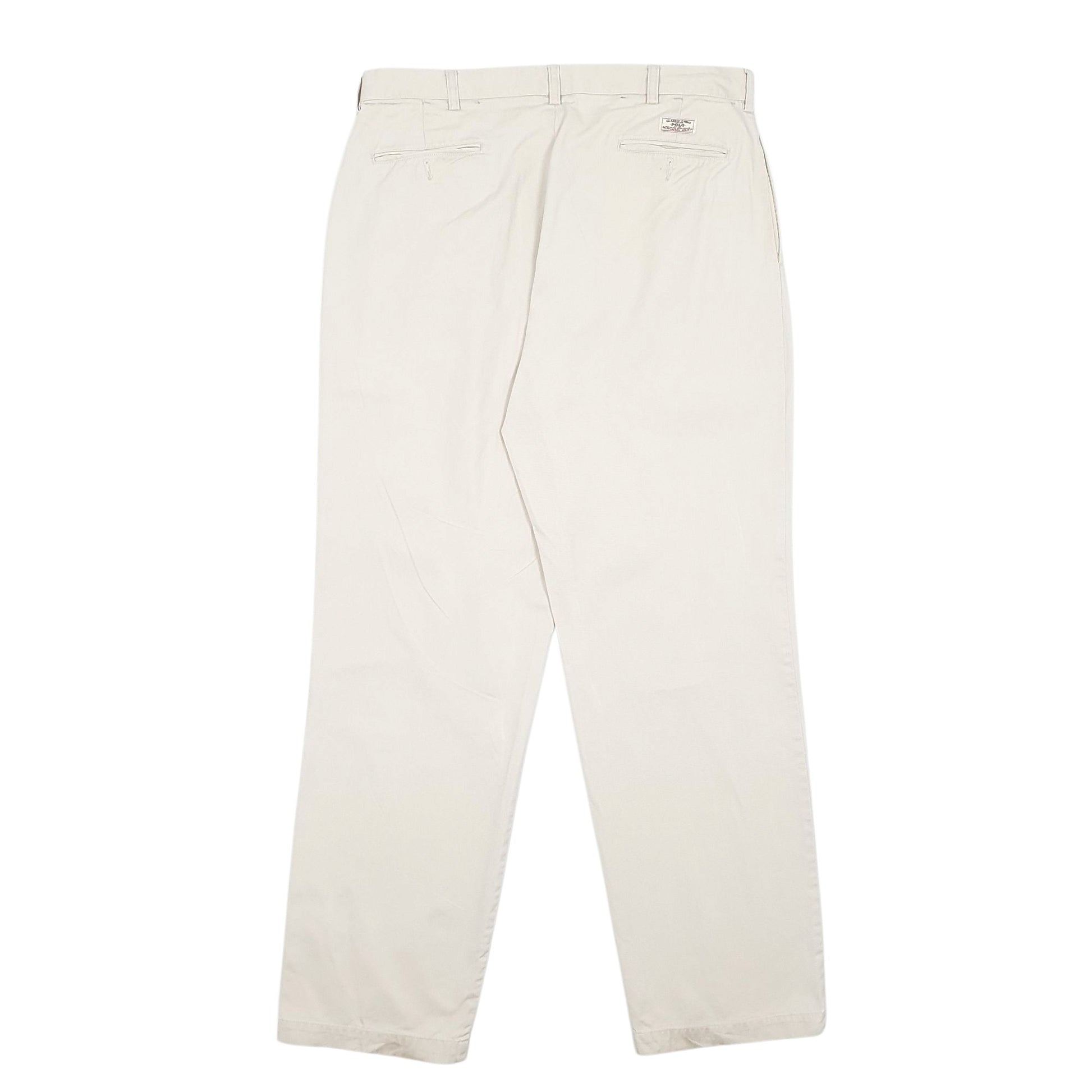 Mens Beige Polo Ralph Lauren Pleated Andrew Pant  Trousers