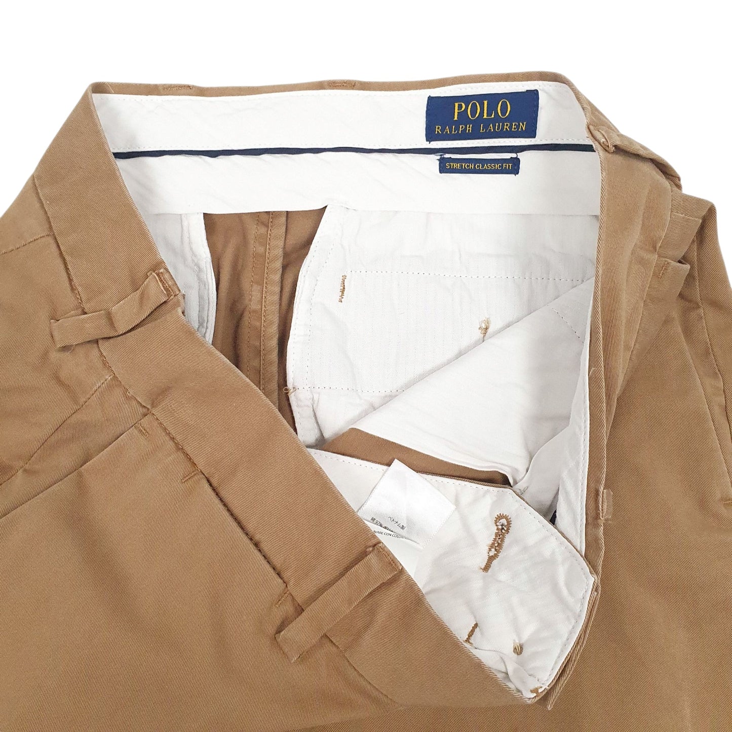 Mens Brown Polo Ralph Lauren Stretch Classic Fit  Trousers