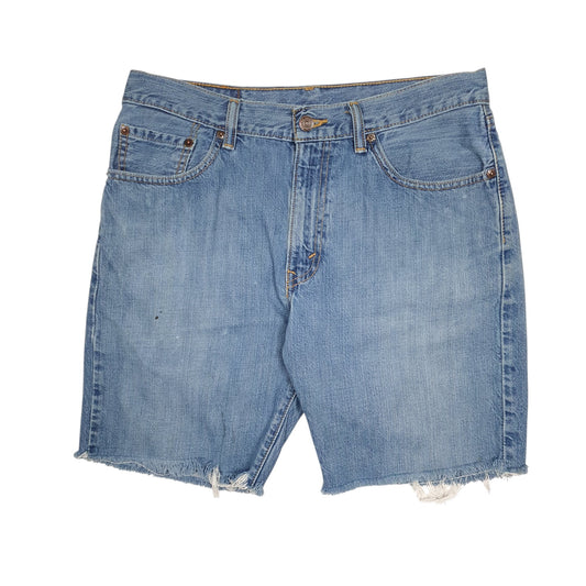Mens Blue Levis 505 Denim Shorts