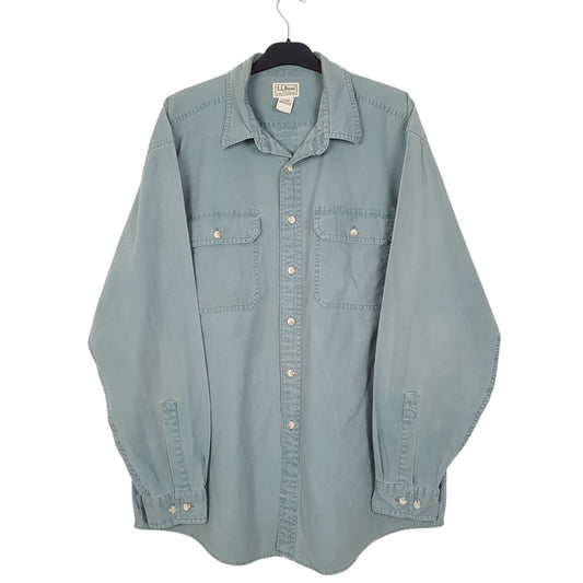 Mens Green L.L.Bean  Long Sleeve Shirt