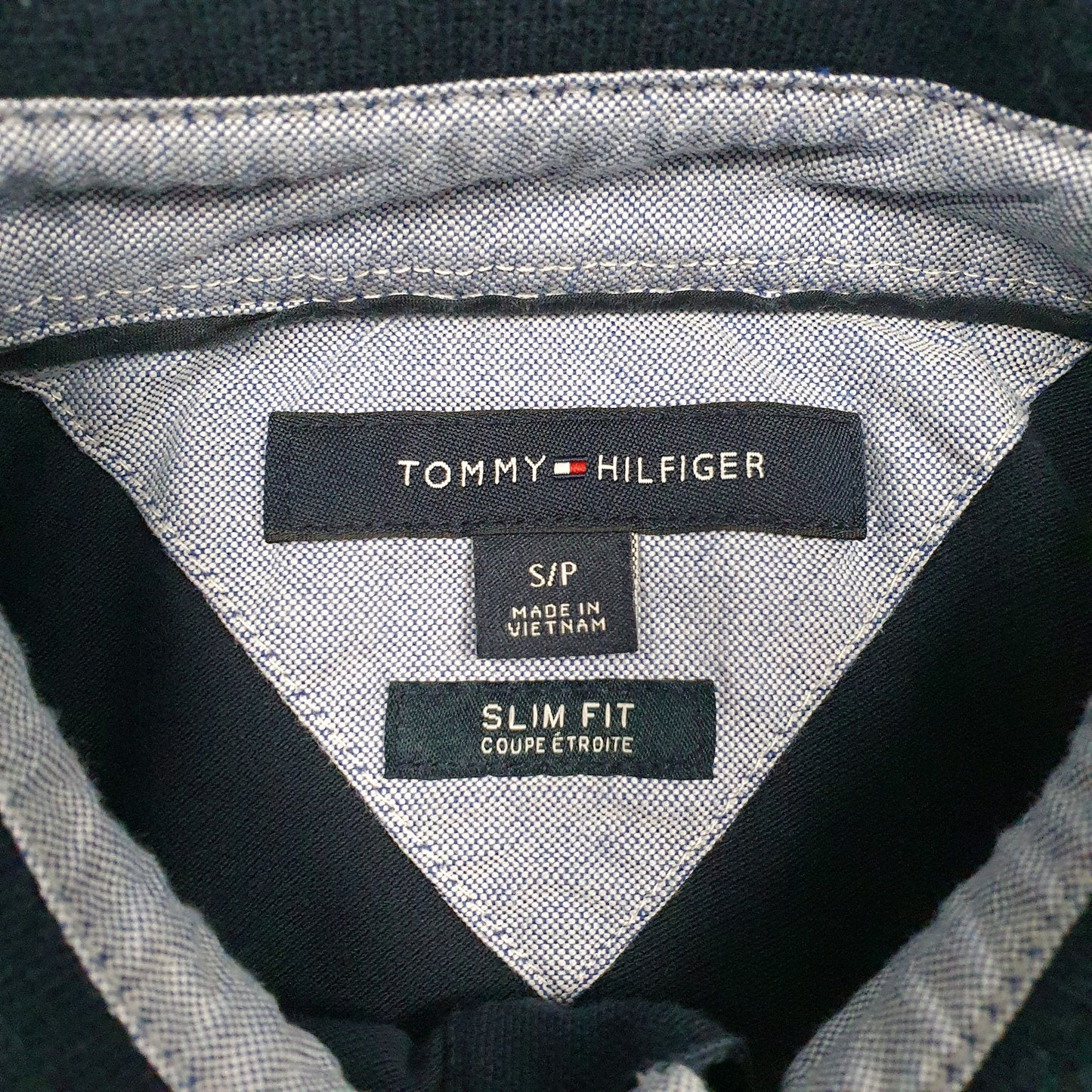 Mens Navy Tommy Hilfiger  Hoodie Polo Shirt